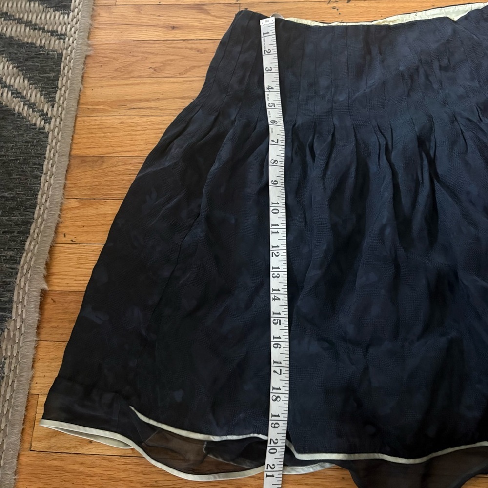 Kay Unger Blue Leopard Silk Skirt Size 10 - Picture 4 of 6